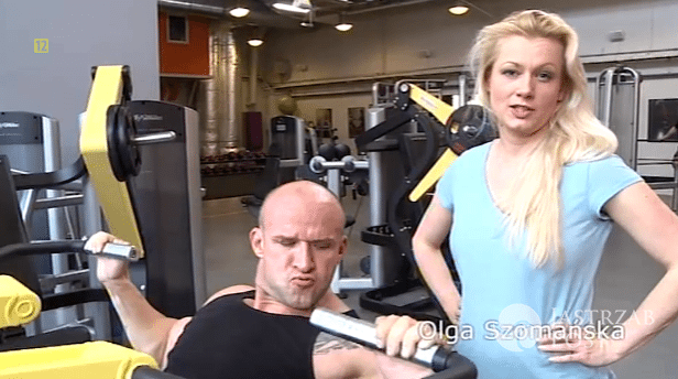 Olga Szomańska i Tomasz Oświciński na treningu, fot: kulisy serialu M jak miłość