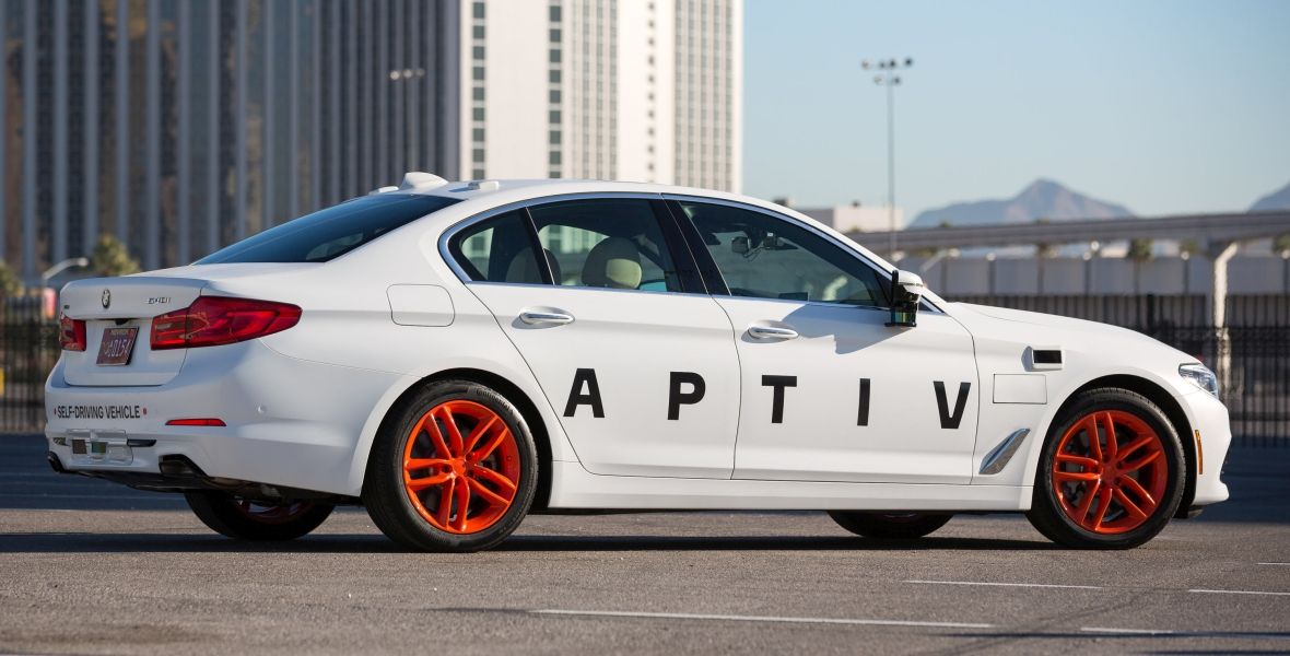 Samochód autonomiczny z urządzeniami firmy Aptiv w Las Vegas 