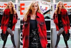 LOOK OF THE DAY: Elsa Hosk w płaszczu T by Alexander Wang