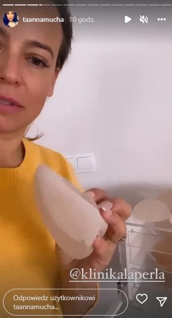 Anna Mucha podczas wizyty w klinice