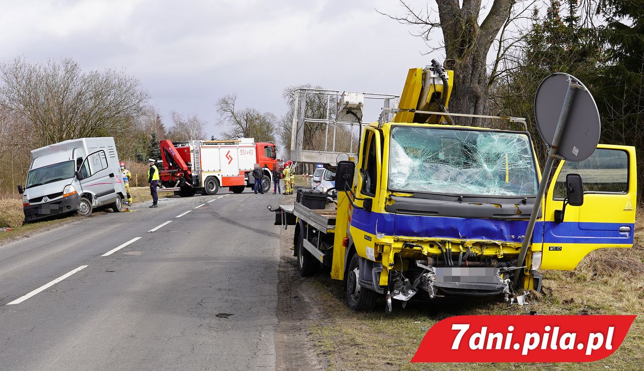 Wypadek między Piłą a Szydłowem. Droga zablokowana