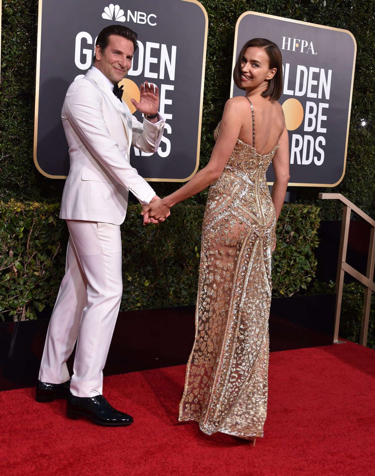 Bradley Cooper i Irina Shayk - Złote Globy 2019