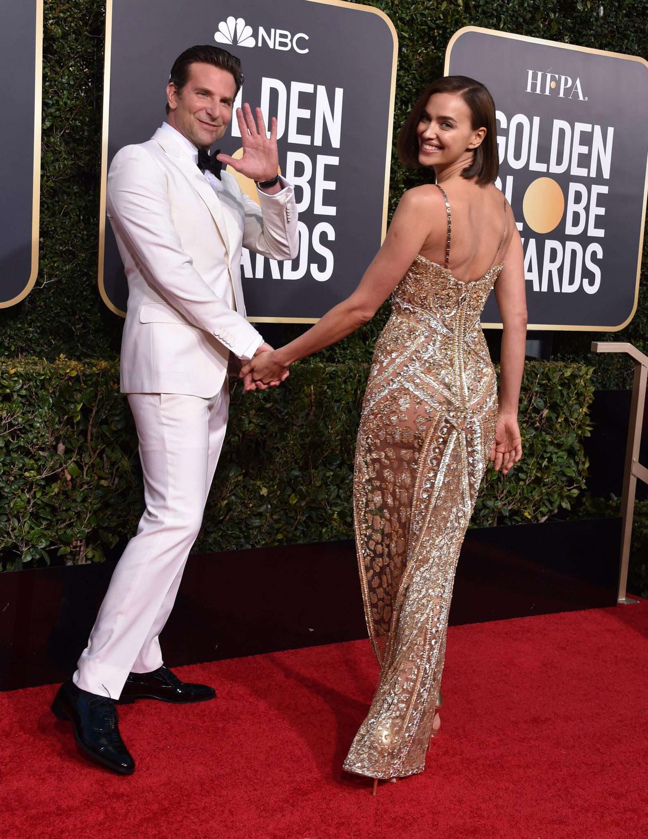Bradley Cooper i Irina Shayk - Złote Globy 2019