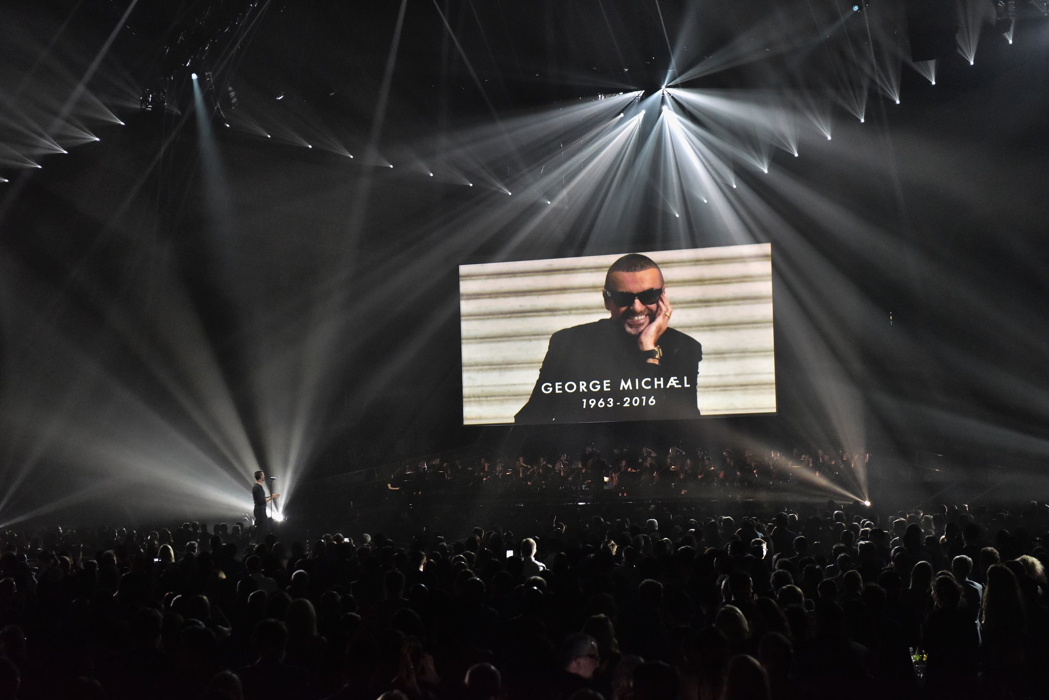 (EDITORIAL USE ONLY)  on stage at The BRIT Awards 2017 at The O2 Arena on February 22, 2017 in London, England. 