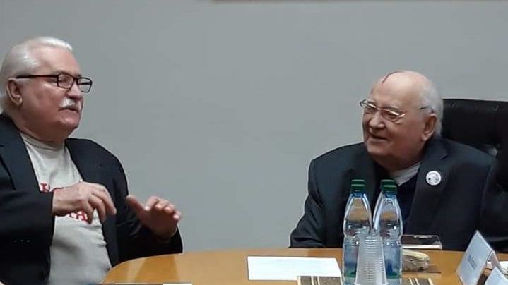 Lech Wałęsa i Michaił Gorbaczow