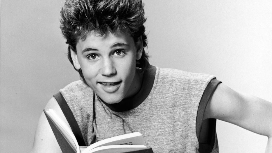 Corey Haim na planie serialu "Roomies", 1986 r.