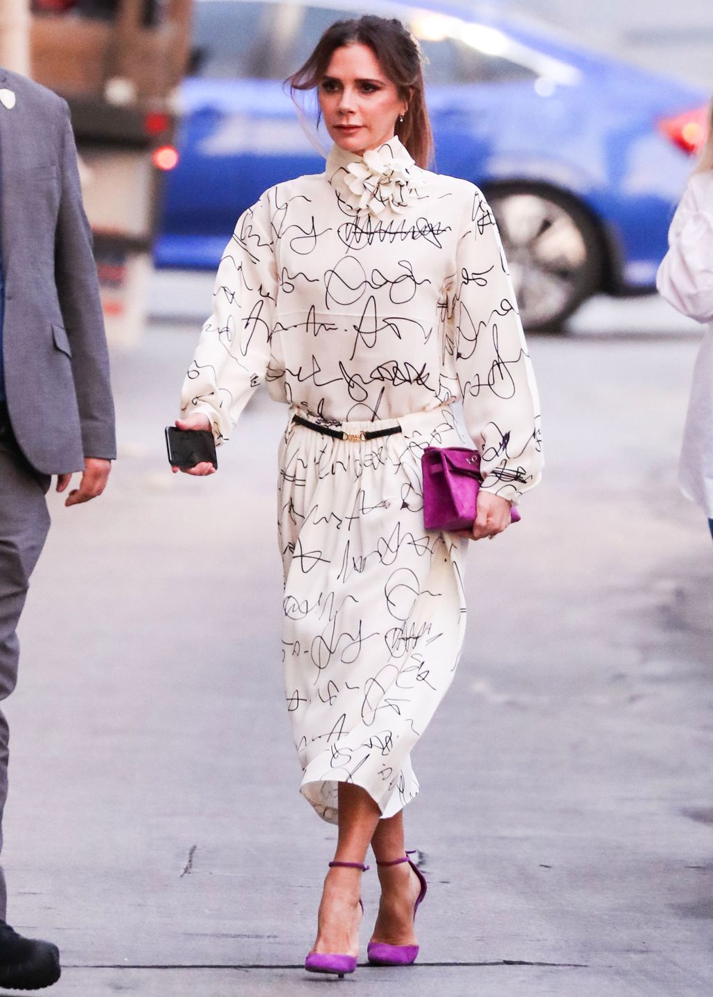 HOLLYWOOD, LOS ANGELES, CALIFORNIA, USA - NOVEMBER 19: Victoria Beckham seen at Jimmy Kimmel Live! on November 19, 2019 in Hollywood, Los Angeles, California, United States. (Photo by Xavier Collin/Image Press Agency) 