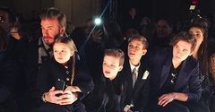 Rodzina Beckhamów na Nowojorskim Tygodniu Mody