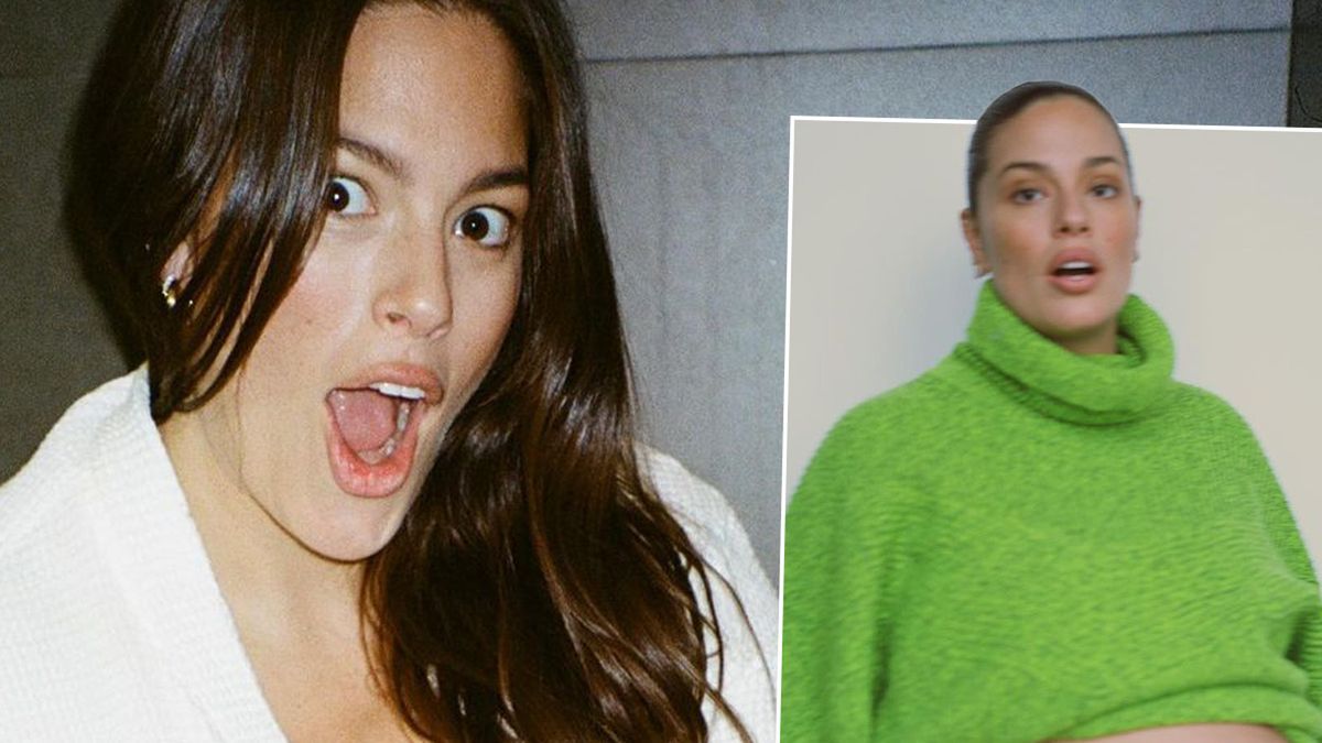 Ashley Graham zrzuciła bieliznę i pochwaliła się ogromnym brzuszkiem. „OMG, gdzie się podział twój pępek?!” Poród tuż tuż