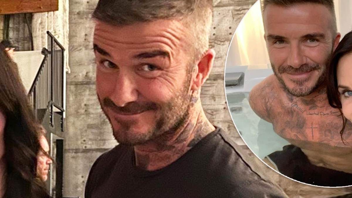 David Beckham w wannie z najlepszą przyjaciółką Jennifer Aniston. Aktorka skomentowała ich zdjęcie nim, że mówi o tym cały świat