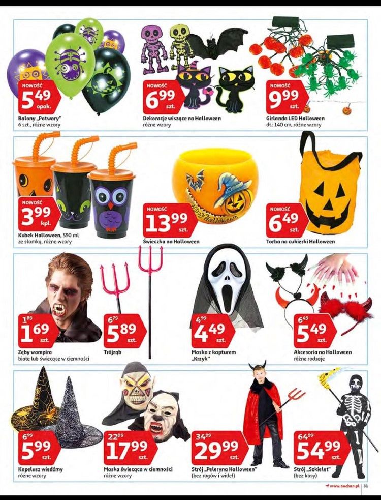 oferta halloweenowa auchan 