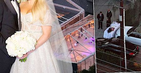Wielka gwiazda wzięła cichy ślub w zjawiskowej sukni przed samymi świętami! Przez szklany sufit widać było całe wesele!