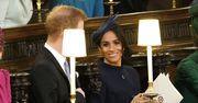 Zachwycająca Meghan na ślubie księżniczki Eugenii. Granatowa stylizacja podkreśliła jej wdzięk