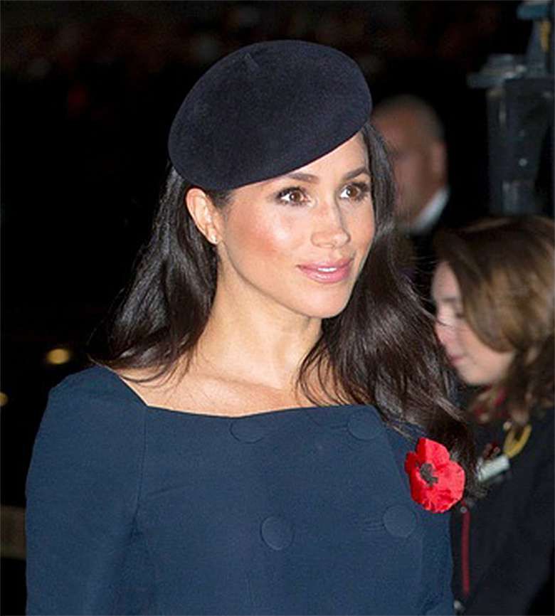Stylizacja Meghan Markle na mszy w Westminster Abbey
