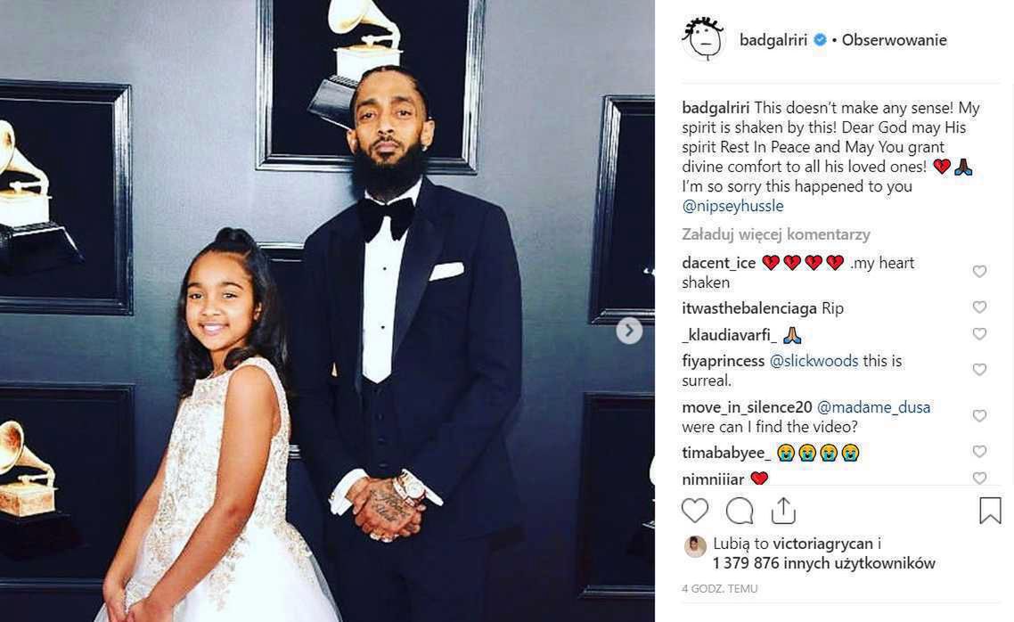 Rihanna żegna Nipsey'a Hussle