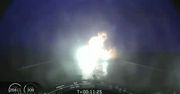 Eksplozja głównego członu rakiety Falcon Heavy. Roztrzaskał się o ocean