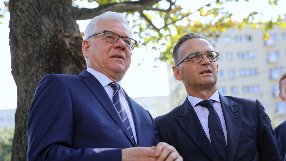 Minister spraw zagranicznych Niemiec Heiko Maas i minister spraw zagranicznych RP Jacek Czaputowicz