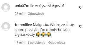 Nieprzyjemne komentarze pod adresem Małgosi Rozenek
