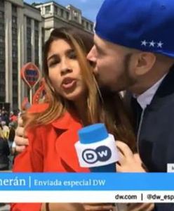 Pocałował reporterkę DW podczas programu na żywo. Rosjanin przeprasza