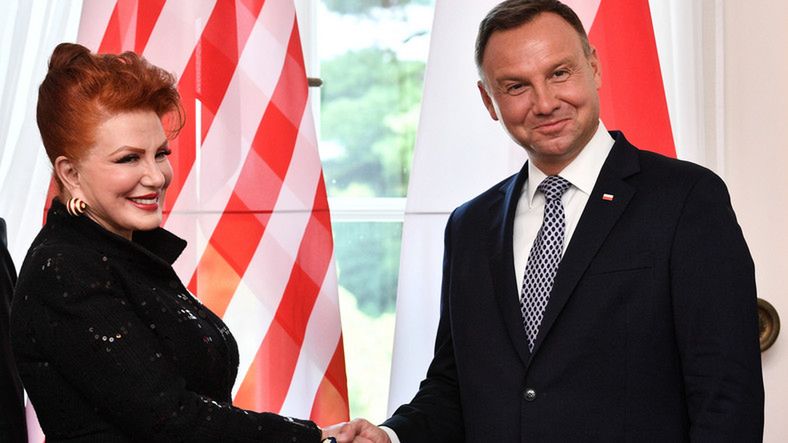 Georgette Mosbacher i Andrzej Duda