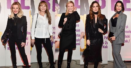 Gwiazdy na premierze sztuki "Berek, czyli upiór w moherze": Barbara Kurdej-Szatan, Marta Żmuda Trzebiatowska, Joanna Racewicz