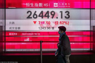 Chińska giełda otwarta po długiej przerwie. Na starcie prawie 10 procent na minusie