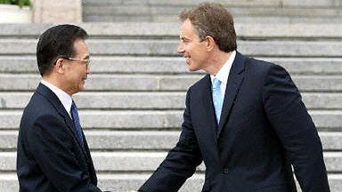 Tony Blair z premierem Chin Wen Jiabao