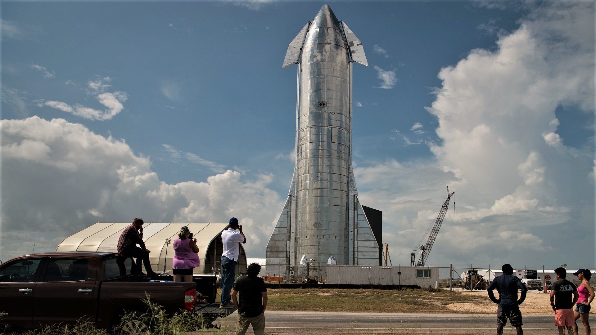 Prototyp pojazdu kosmicznego "Starship" budowanego przez firmę SpaceX Elona Muska