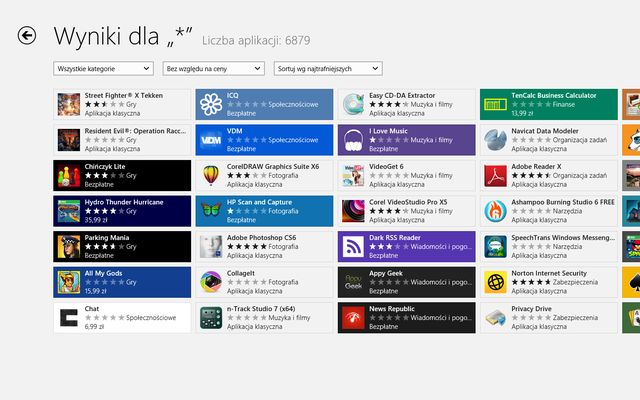Coraz więcej aplikacji w Windows Store
