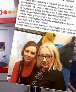 Klaudia Jachira twittuje o napaści w pociągu. Jechała z mamą