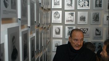 Prezydent Chirac podczas otwarcia stałej ekspozycji