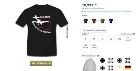 Skandaliczne koszulki w niemieckim sklepie. "To policzek dla Polaków"