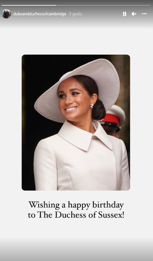 Życzenia od Williama i Kate dla Meghan