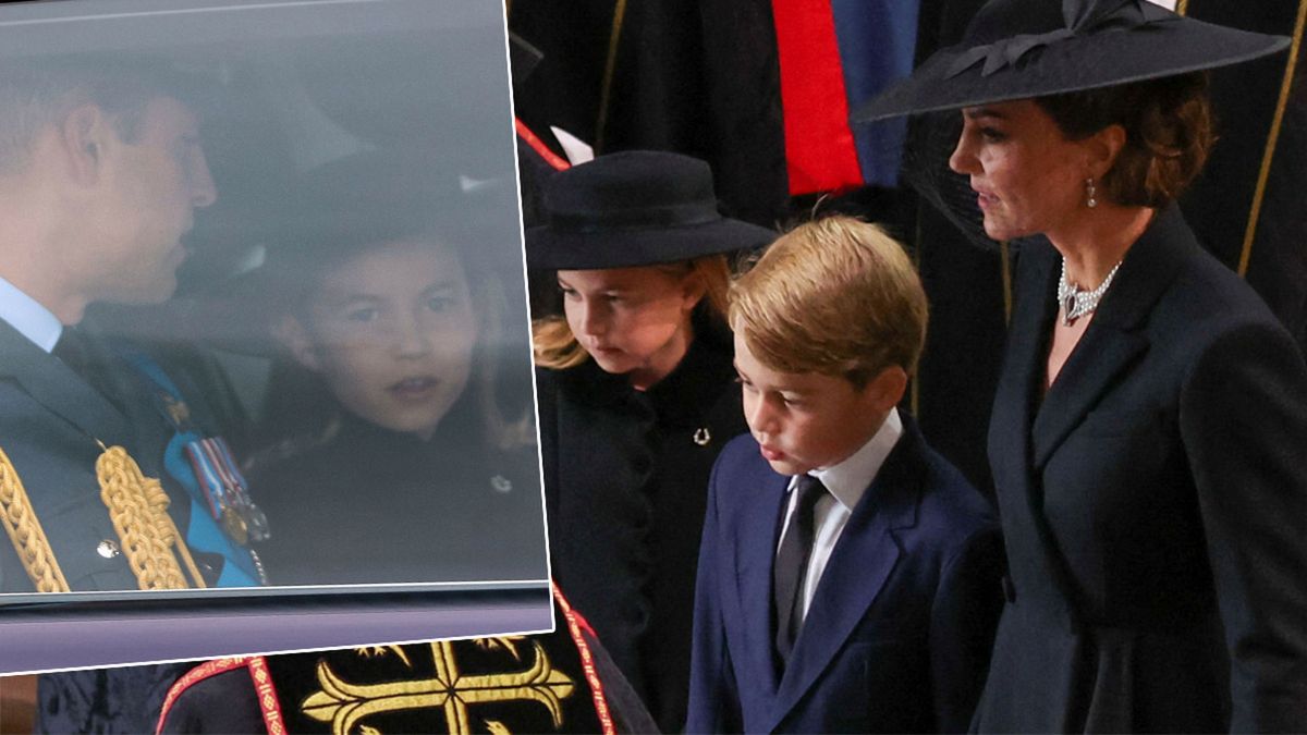 Pogrzeb królowej. William i Kate z dziećmi. Tak Charlotte i George żegnali prababcię. Nie zabrakło przejmujących scen