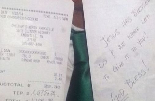 Zostawili napiwek w wysokości ponad 3 tys. zł