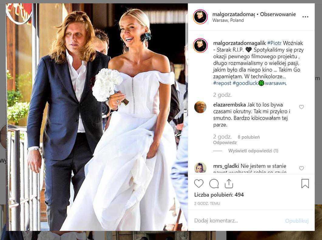 Małgorzata Domagalik – Piotr Woźniak-Starak nie żyje, kondolencje