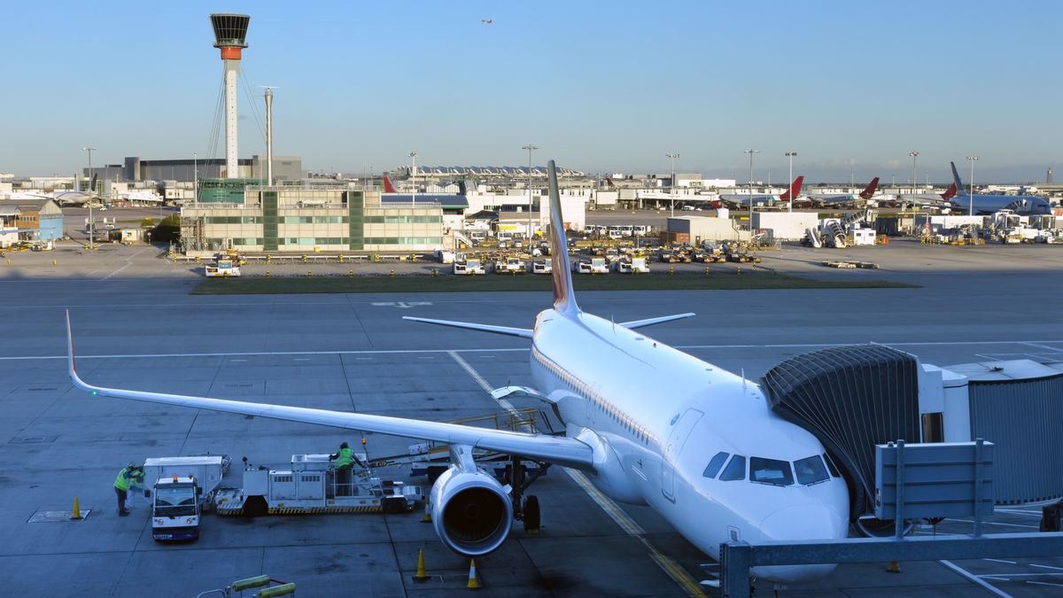 Airplane at Airport, London Heathrow 