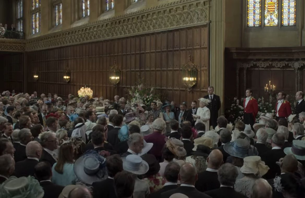 ślub Karola i Camilli, screenshot z serialu "The Crown", Netflix