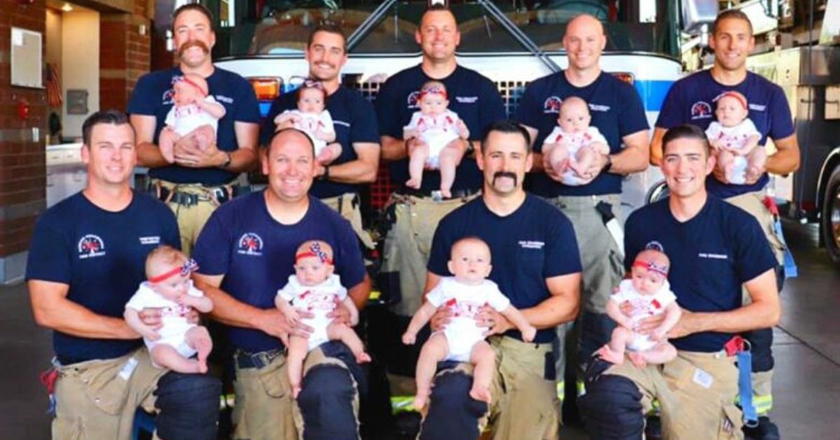 What a Coincidence! Nine Firefighters Become Fathers at Almost the Same Time!