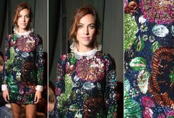 LOOK OF THE DAY: Alexa Chung w cekinach Burberry