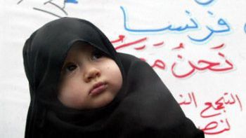 Mała uczestniczka protestu