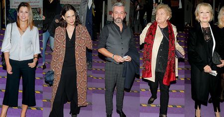 Gwiazdy na premierze spektaklu "Za jakie grzechy": Agnieszka Sienkiewicz, Krzysztof Skórzyński, Anna Cieślak, Teresa Lipowska