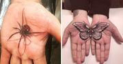 23 niesamowite tatuaże skrywane na wewnętrznej stronie dłoni