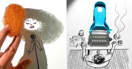 23 ilustracje, na których z cieni artysta wyczarowuje niezwykle pomysłowe rysunki
