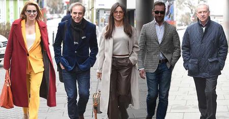 Gwiazdy przed studiem Dzień Dobry TVN: Anna Dereszowska, Tomasz Stockinger, Kinga Rusin, Piotr Kraśko