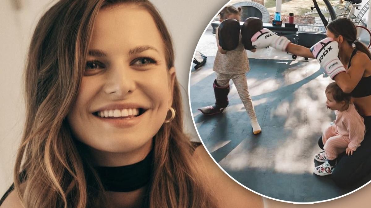 Anna Lewandowska z córkami