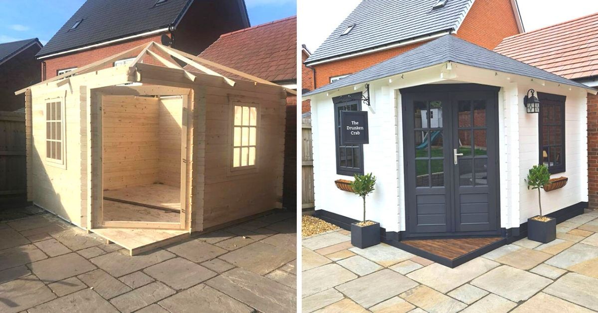 A Couple Builds a Mini-Pub in Their Garden in Just 3 Weeks. The Interior Is Gorgeous!