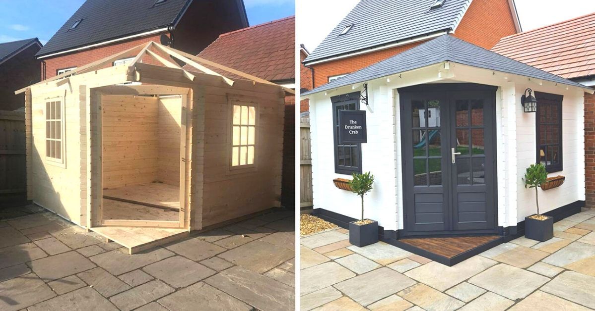 A Couple Builds a Mini-Pub in Their Garden in Just 3 Weeks. The Interior Is Gorgeous!