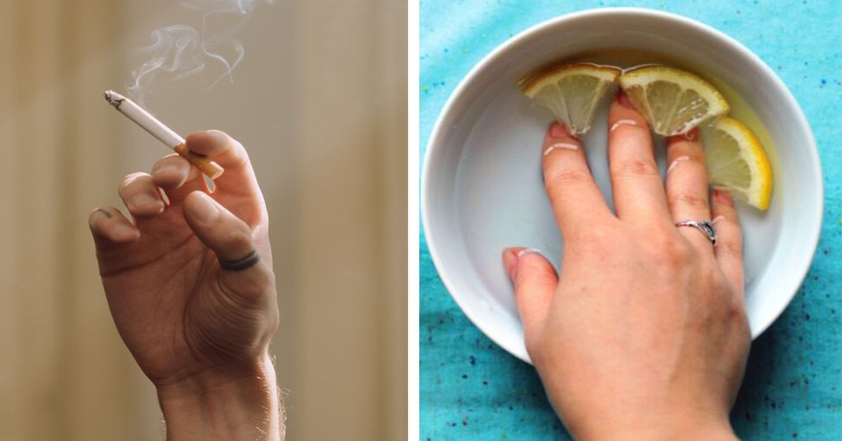 How to Remove Yellow Cigarette Stains from Fingers and Nails? Only DIY Methods!