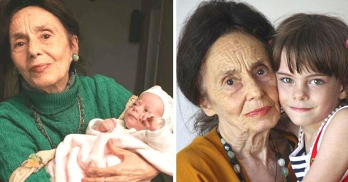 A Woman Becomes Mother at the Age of 66